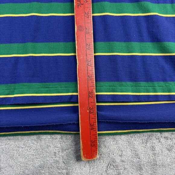 Polo Ralph Lauren Shirt Mens  XL Blue‎ Green Color Block 100% Fine Cotton Crest - Picture 5 of 6
